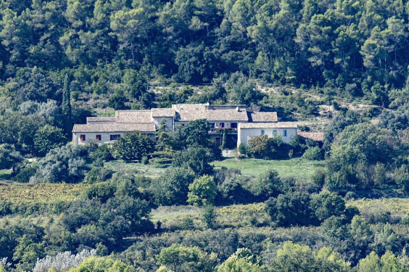 Vue aérienne du Mas Mouriès